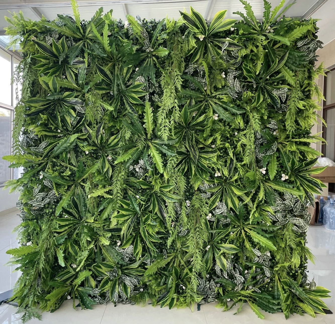 Wild Bloom tropical greenery flower wall